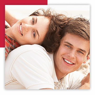 Closeup of Younger Couple Smiling
